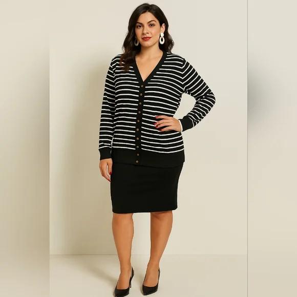 Black and White Sweater - Picture 2 of 5